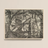 The Gothic Arch - Lámina artística de Giovanni Battista Piranesi / Lienzo, 16x12’’ / 41x31cm / Marco natural, pósters impresiones y obra visual, Toby