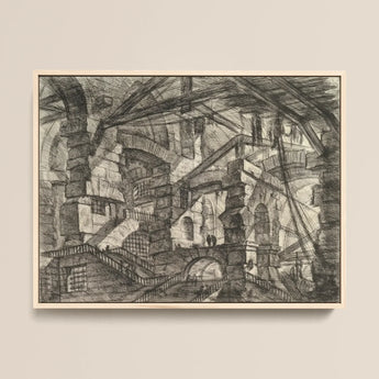 The Gothic Arch - Lámina artística de Giovanni Battista Piranesi / Lienzo, 16x12’’ / 41x31cm / Marco natural, pósters impresiones y obra visual, Toby