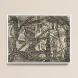 The Gothic Arch - Lámina artística de Giovanni Battista Piranesi / Lienzo, 16x12’’ / 41x31cm / Marco blanco, pósters impresiones y obra visual, Toby Leon