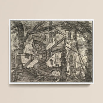 The Gothic Arch - Lámina artística de Giovanni Battista Piranesi / Lienzo, 16x12’’ / 41x31cm / Marco blanco, pósters impresiones y obra visual, Toby Leon