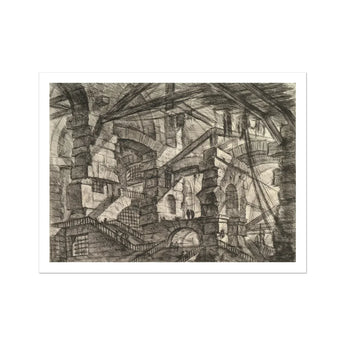 The Gothic Arch - Giovanni Battista Piranesi Art Print / Canvas Complex Architectural Fantasy Multiple Arches Staircases Bridges Illusion