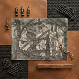 The Gothic Arch - Giovanni Battista Piranesi Art Print / Canvas Detailed Black-and-white Pencil Sketch Intricate Multi-level Stone