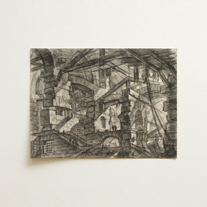 The Gothic Arch - Giovanni Battista Piranesi Art Print / Canvas Detailed Black-and-white Sketch Intricate Multi-level Stone Archway
