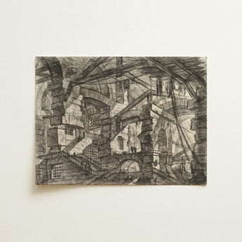 The Gothic Arch - Giovanni Battista Piranesi Art Print / Canvas Detailed Black-and-white Sketch Intricate Multi-level Stone Archway