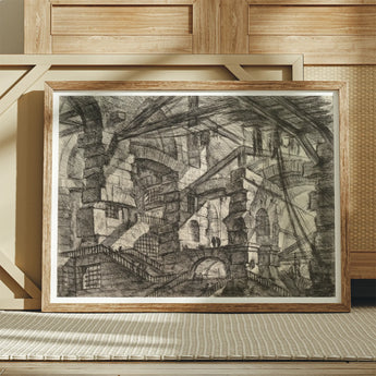 The Gothic Arch - Giovanni Battista Piranesi Art Print / Canvas Framed Charcoal Complex Architectural Structure Draws Eternity, Prints