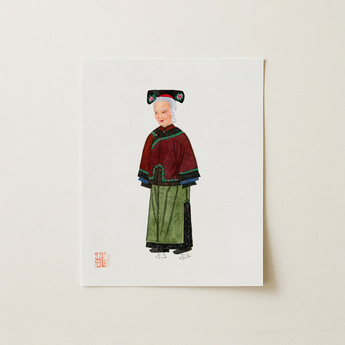 Grand Dame - Manchu Fashion Art Print / Canvas, 11x14’’ / 28x36cm / Unframed / no Border, Posters Prints & Visual Artwork, Toby Leon