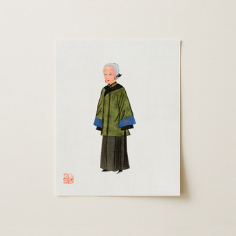 Grand Dame - Qing Dynasty Art Print / Canvas, 11x14’’ / 28x36cm / Unframed / no Border, Posters Prints & Visual Artwork, Toby Leon