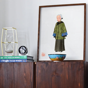Grand Dame - Qing-dynastie kunstprint / Canvas, posterprints & visuele kunstwerken, Toby Leon