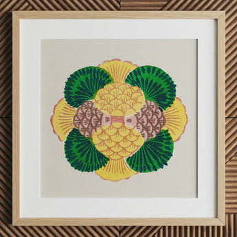 Graphic Bloom - Taguchi Tomoki Floral Art Print / Canvas, Taguchi Tomoki, Tsubaki Woodblock Print, Graphic Bloom