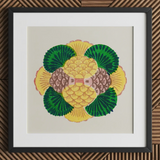 Graphic Bloom - Taguchi Tomoki Floral Art Print / Canvas Vibrant Stylized Pineapple Artwork Green Leafy Petals Textured Taguchi Tomoki,