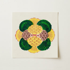 Graphic Bloom - Taguchi Tomoki Floral Art Print / Canvas, 12x12’’ / 31x31cm / Unframed / no Border, Posters Prints & Visual Artwork, Toby