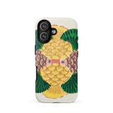 Graphic Bloom - Taguchi Tomoki Floral Phone Case Iphone 17 / Matte Yellow Pineapple Phone Case Green Leaves Brown Spots Taguchi Tomoki’s