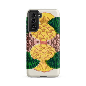 Graphic Bloom - Taguchi Tomoki Floral Phone Case Samsung Galaxy S21 Fe / Matte Vibrant Hand-painted Phone Case Stylized Yellow Fish