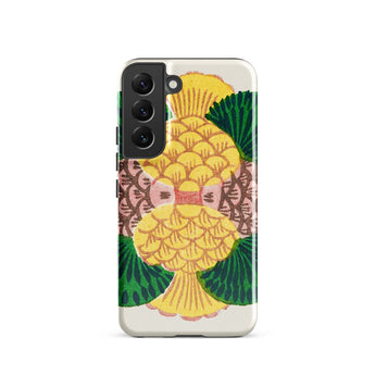 Graphic Bloom - Taguchi Tomoki Floral Phone Case Samsung Galaxy S22 / Gloss Vibrant Stylized Pineapple Phone Case Yellow Body Green Taguchi