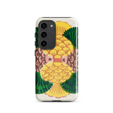 Graphic Bloom - Taguchi Tomoki Floral Phone Case Samsung Galaxy S23 / Gloss Vibrant Hand-painted Phone Case Stylized Yellow Fish Detailed