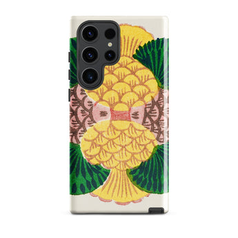 Graphic Bloom - Taguchi Tomoki Floral Phone Case Samsung Galaxy S23 Ultra / Gloss Vibrant Hand-painted Pineapple Design Adorns Sleek White