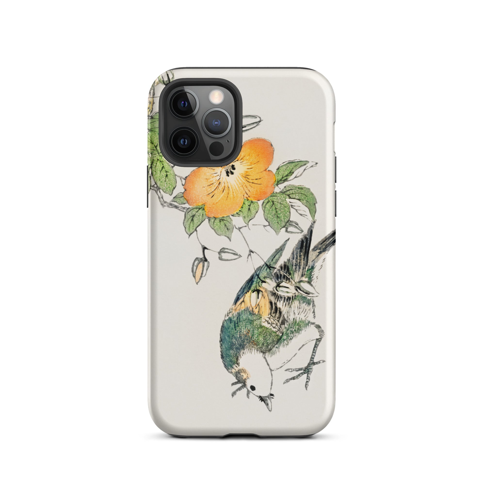 Gray Starling - Numata Kashu Kacho-e Iphone Case, 12 Pro / Matte, Floral Bird Iphone Case