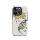 Gray Starling - Numata Kashu Kacho-e Iphone Case, 15 Pro / Matte, Bird Flower Patterned Phone Case