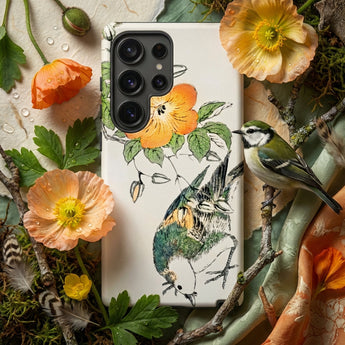 Gray Starling - Numata Kashu Kacho-e Phone Case, Mobile Cases, Toby Leon