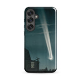 The Great Comet of 1881 - E. L. Trouvelot Phone Case Samsung Galaxy S25 Plus / Gloss Black Phone Case Vivid Illustration Bright White Comet