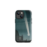The Great Comet of 1881 - E. L. Trouvelot Phone Case Iphone 13 Mini / Gloss Dark Green Phone Case Stylized Illustration Bright Comet