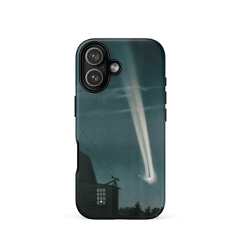 The Great Comet of 1881 - E. L. Trouvelot Phone Case Iphone 17 / Matte Dark Teal Phone Case Stylized Illustration Bright Comet Trouvelot