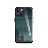 The Great Comet of 1881 - E. L. Trouvelot Phone Case Iphone 13 / Gloss Sleek Black Phone Case Vivid Illustration Bright Comet Trouvelot