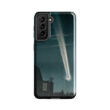 The Great Comet of 1881 - E. L. Trouvelot Phone Case Samsung Galaxy S21 Fe / Gloss Sleek Black Phone Case Vivid Illustration Bright Comet