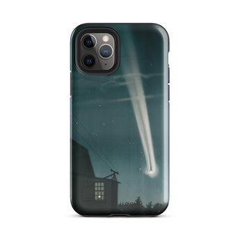 The Great Comet of 1881 - E. L. Trouvelot Phone Case Iphone 11 Pro / Gloss Sleek Black Phone Case Vivid Illustration Bright Comet Trouvelot