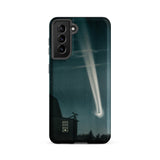 The Great Comet of 1881 - E. L. Trouvelot Phone Case Samsung Galaxy S21 Fe / Matte Sleek Black Phone Case Vivid Illustration Bright Comet