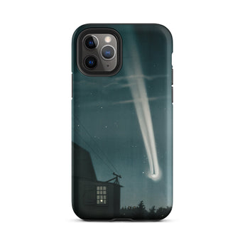 The Great Comet of 1881 - E. L. Trouvelot Phone Case Iphone 11 Pro / Matte Sleek Black Phone Case Vivid Illustration Bright Comet Trouvelot
