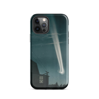 The Great Comet of 1881 - E. L. Trouvelot Phone Case Iphone 12 Pro / Gloss Sleek Black Phone Case Vivid Illustration Bright Meteor