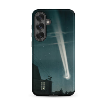 The Great Comet of 1881 - E. L. Trouvelot Phone Case Samsung Galaxy S25 Plus / Matte Sleek Black Phone Case Vivid Illustration Bright