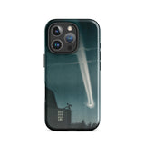 The Great Comet of 1881 - E. L. Trouvelot Phone Case Iphone 16 Pro / Gloss Sleek Black Phone Case Vivid Illustration Bright Meteor