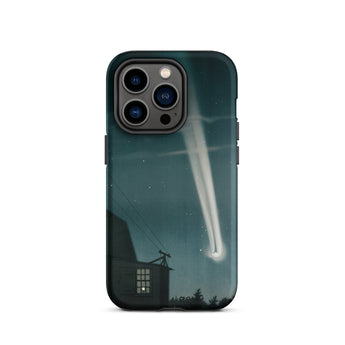 The Great Comet of 1881 - E. L. Trouvelot Phone Case Iphone 14 Pro / Matte Sleek Black Phone Case Vivid Illustration Bright Meteor