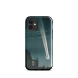The Great Comet of 1881 - E. L. Trouvelot Phone Case Iphone 12 Mini / Gloss Sleek Black Phone Case Vivid Illustration Bright Meteor