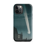 The Great Comet of 1881 - E. L. Trouvelot Phone Case Iphone 12 Pro Max / Gloss Sleek Black Phone Case Vivid Illustration Bright Meteor