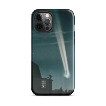 The Great Comet of 1881 - E. L. Trouvelot Phone Case Iphone 12 Pro Max / Gloss Sleek Black Phone Case Vivid Illustration Bright Meteor
