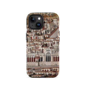 Great Mosque of Damascus - Islamic School Phone Case Iphone 15 / Matte Phone Case City Illustration Damascus Iphone Case, Ottoman Miniature