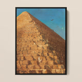 Great Pyramid of Giza - Adrien Dauzats Art Print / Canvas, 12x16’’ / 31x41cm / Black Frame, Posters Prints & Visual Artwork, Toby Leon