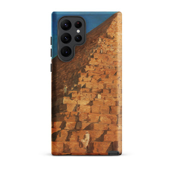 Great Pyramid of Giza - Adrien Dauzats Phone Case Samsung Galaxy S22 Ultra / Matte Phone Case Detailed Painting Great Pyramid Giza Warm