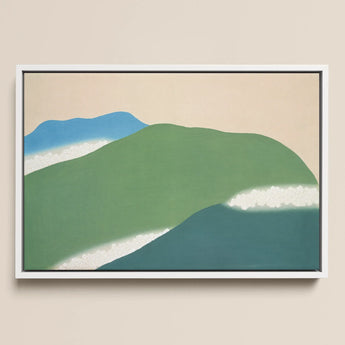 Green Mountains - Kamisaka Sekka Art Print / Canvas, 18x12’’ / 46x31cm / White Frame, Posters Prints & Visual Artwork, Toby Leon