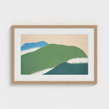 Green Mountains - Kamisaka Sekka Art Print / Canvas Minimalist Framed Abstract Hills Soft, Horizon Surrenders, Celadon Surging Prints