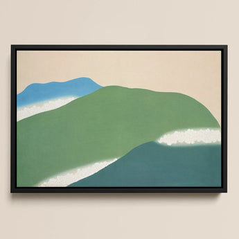 Green Mountains - Kamisaka Sekka Art Print / Canvas, Kamisaka Sekka Art, Horizon Surrenders, Celadon Surging