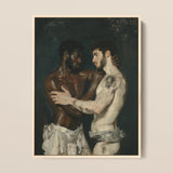 Gripped - Stampa d'arte di culturisti gay neoclassici / Tela, 12x16’’ / 31x41cm / Cornice naturale, Poster, stampe e opere d'arte visiva, Toby Leon
