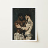 Gripped - Neoclassical Gay Bodybuilders Art Print / Canvas Framed Two Muscular Men Intimate Embrace, Prints