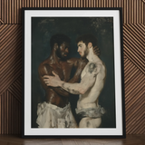 Gripped - Neoclassical Gay Bodybuilders Art Print / Canvas, Neoclassical Gay Bodybuilders, Gay Bodybuilders Art Print, Bodybuilders Art