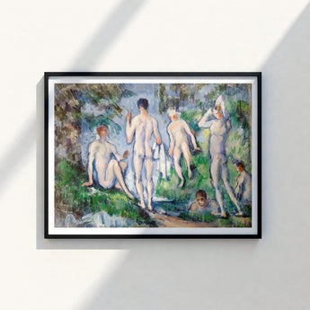 Black-framed Art Print Pierre-auguste Renoir’s ?Bathers Asnières” Impressionistic Skinny-dipping Fever Dream, Cubist Frat Party, Greek Gods S