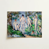 Group of Bathers - Paul Cézanne Nude Art Print / Canvas Barefoot Figures Lush Green Forest Painted Impressionistic Skinny-dipping Fever