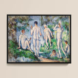 Group of Bathers - Paul Cézanne Nude Art Print / Canvas Framed Reproduction Pierre-auguste Renoir’s Impressionistic Painting Figures
